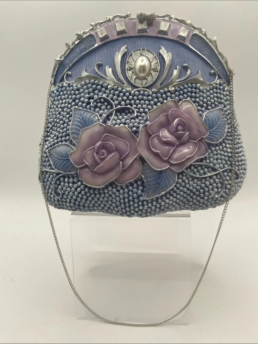 Vintage Victorian Art Deco Micro Beading Evening Bag Vanity Decor Feminine